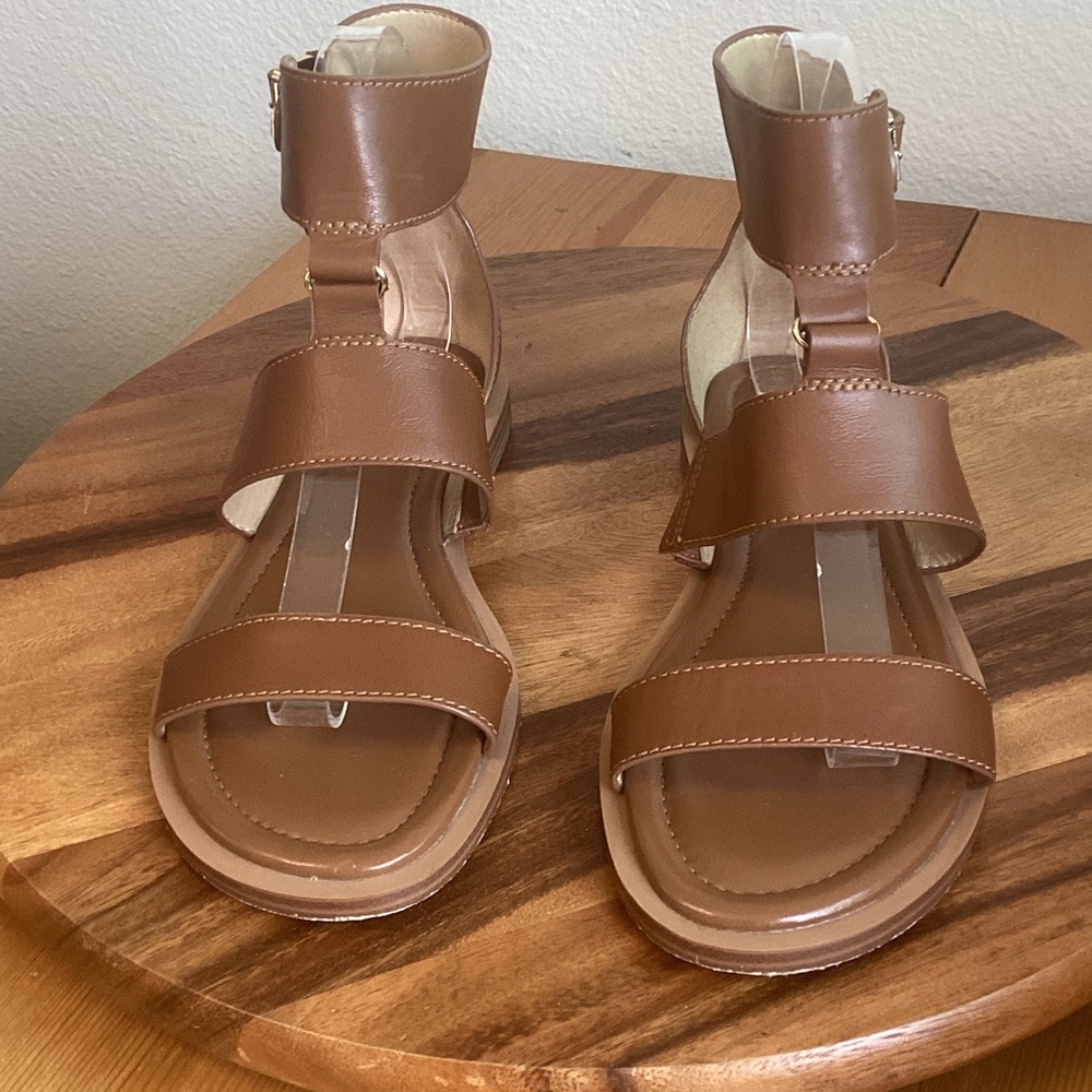 Michael Kors Brown Leather Women's Sandals 8